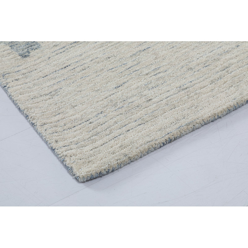 Surf Hand Tufted Area Rug in Blue, Rectangle 5' x 8'