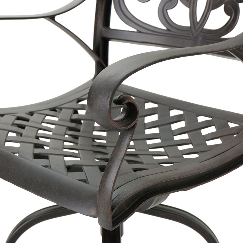 Tabouret de bar pivotant en fonte d'aluminium