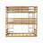 Triple Rubber Wood Bunk Bed with Two Built-in Ladders, Guardrails, Twin over Twin over Twin, Detachable Triple Twin Bunk Bed-209148142