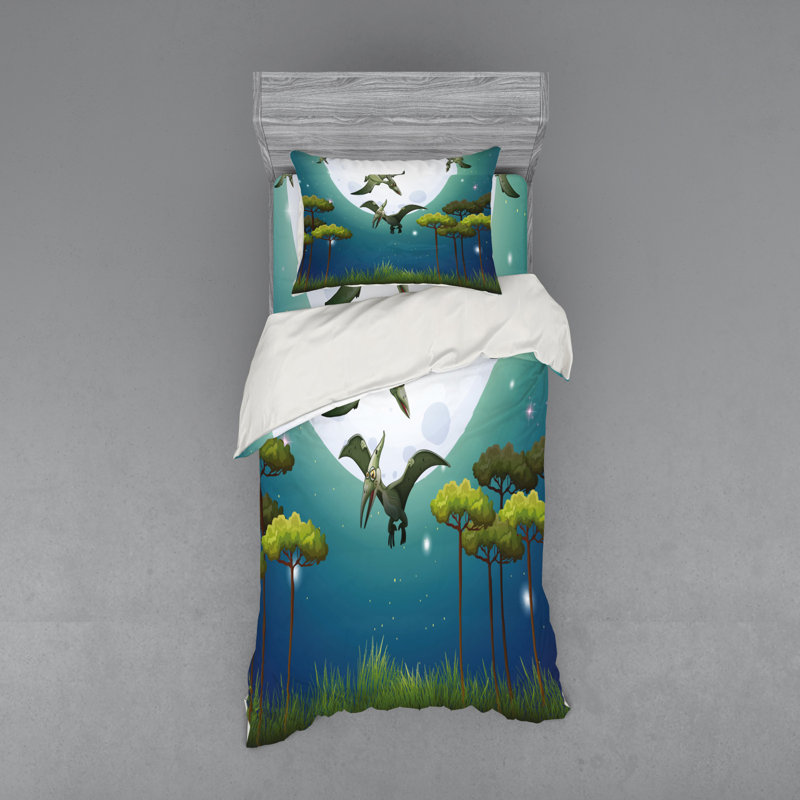 Ensemble de housse de couette dinosaur, Housse de couette simple TG + 2 articles suppléme