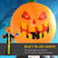 Tête de citrouille gonflable d'Halloween 10 pi avec marteau, explosion pour le jardin intérieur extérieur