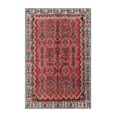 Tapis beige / noir / rouge Southwestern