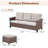 3 Piece Outdoor Garden Wicker Sofa Set with Ottomans-1207548820