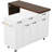 102.3" Kitchen Island with Extendable Dining Table, Kitchen Rolling Island Cart with Trash Storage Cabinet, 3-Tier Pull-Out Spice Rack, Mobile Island Table on Wheels for Kitchen, Dining Room-578732944