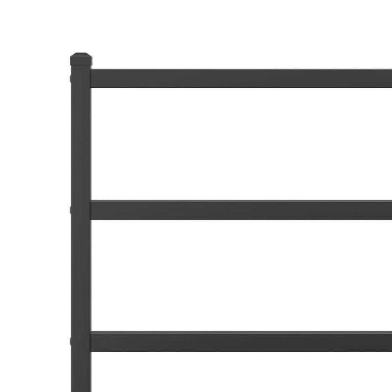 Metal Bed, Black, Small Double (4')