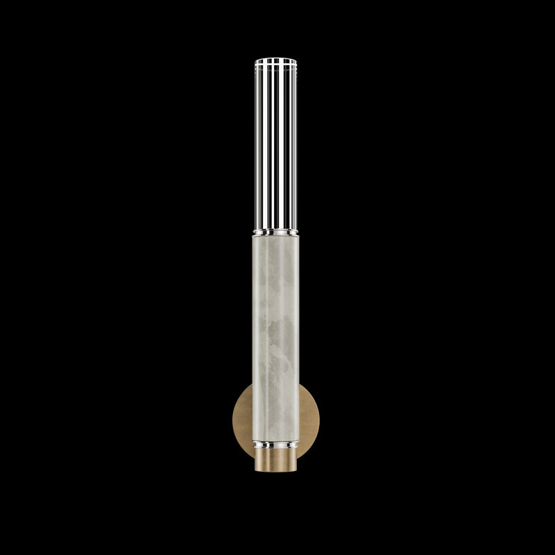 LED Wallchiere, Gold Leaf/Nickel/Smoke