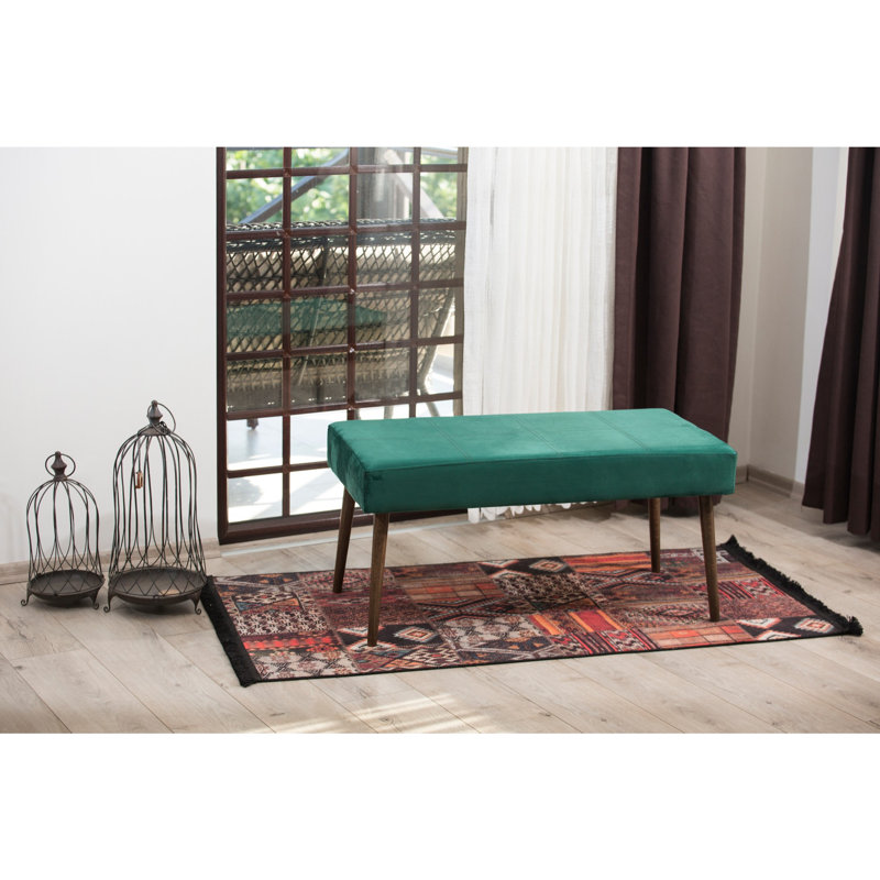 Banc rembourré Wellard, Vert / Brun