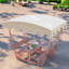 Table de pique-nique extérieure imperméable avec auvent amovible et plateau de table généreux