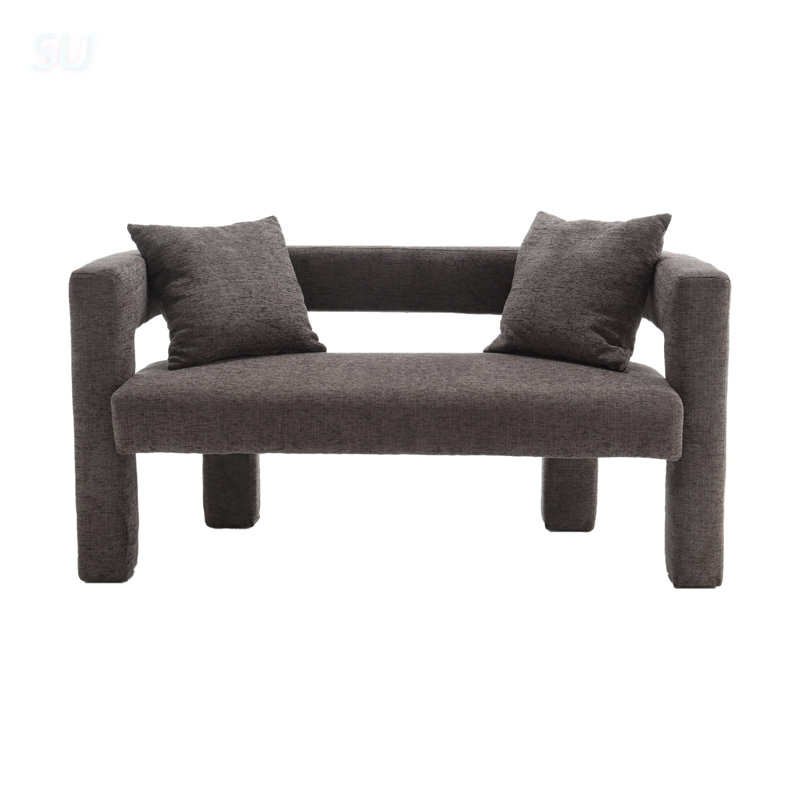Canapé rembourré 2 places Comfy, Gris