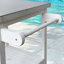 Outdoor Kitchen Island Kitchen Cart with Towel Rack, Drawer and Lockable Casters-125130103