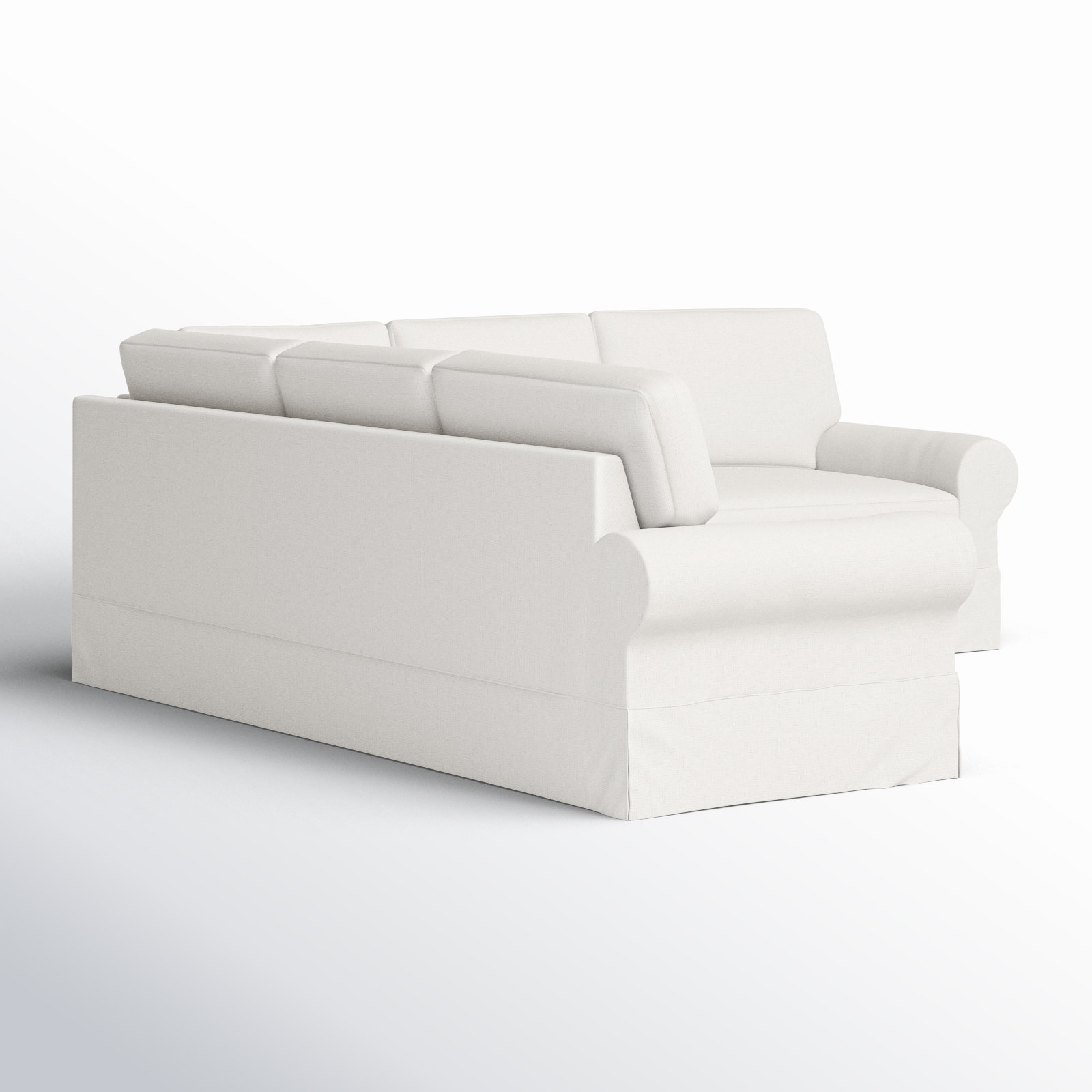 Porter Corner Sectional, Drusky Moonglow Sustain® Basketweave