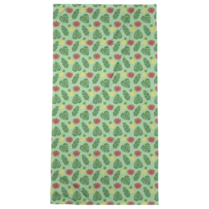 Katelyn Elizabeth Cotton Blend Beach Towel, Green