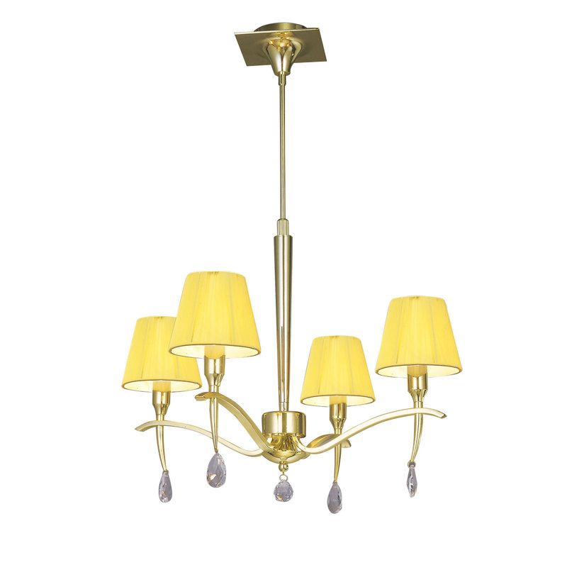 Quade 4 - Light Shaded Chandelier, Polished Chrome