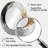 Gold Glam Arcs Shapes Fusion II - Gold Modern Oval Wall Mirror-1889887780