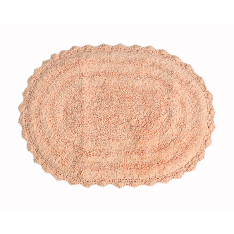 100% Cotton Bath Rug, Peach
