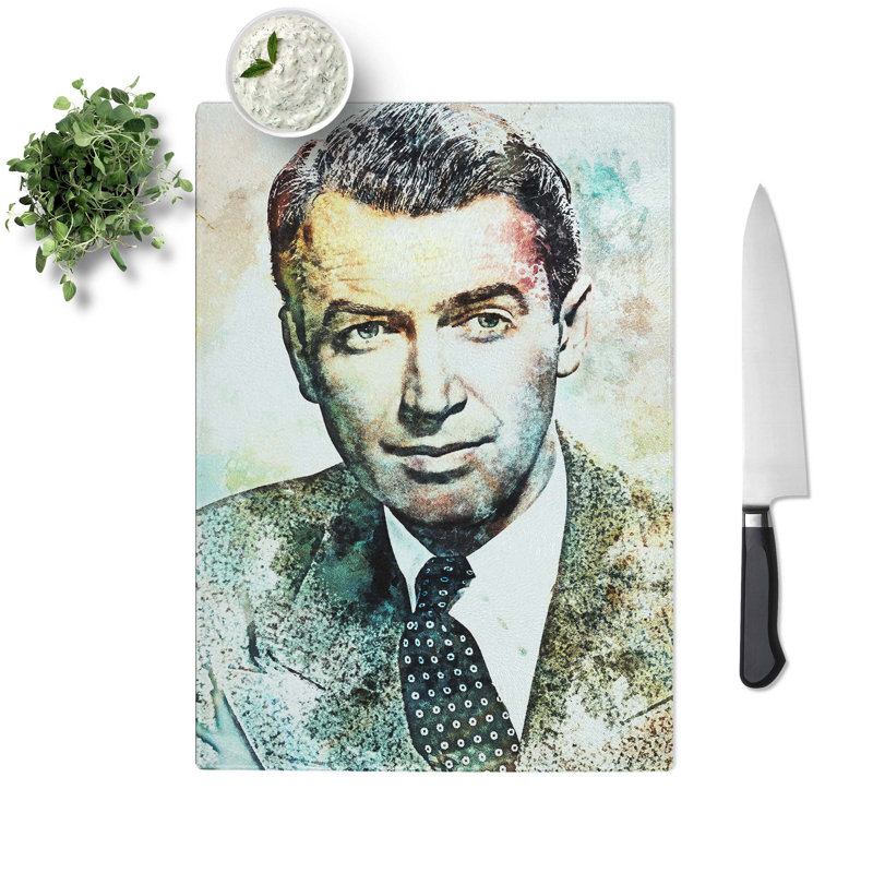 Glass James Stewart in Abstract Chopping Board, 39 cm W x 28.5 cm L