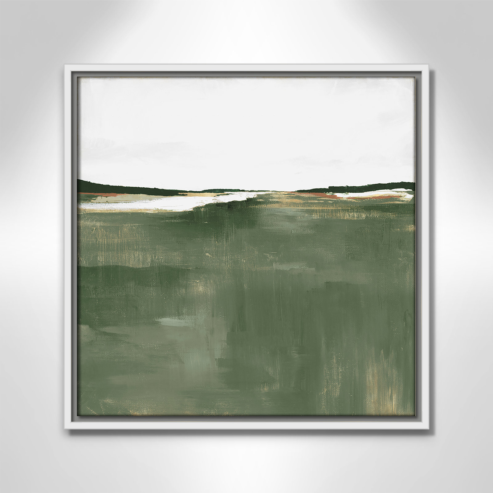 Dauntsey "Green Sea" Print by Isabelle Z, 17.5" H x 17.5" W, White