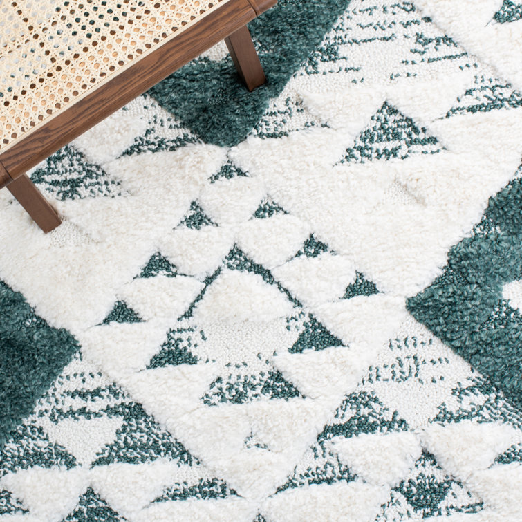 Imraan Tassel Shag Performance Geometric Rug