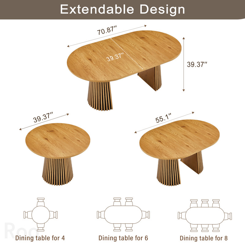 Table de salle à manger extensible en bois massif et chaises tissées brun foncé 2 pièces - Chaises de style ferme