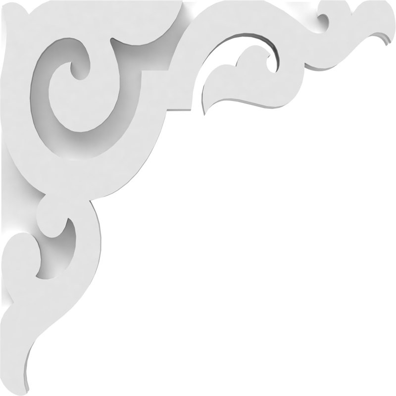 1 7/8"W X 16"D X 16"H Rotherham Architectural Grade PVC Corbel, 16" H x 16" W x 1.875" D