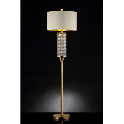 Lampe sur pied haute en cristal 62,25 pouces | Idée de cadeau