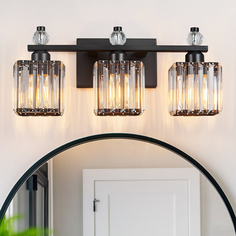 Kyneisha Bathroom Vanity Lamp Modern Crystal Vanity Lamp Bathroom Light Fixture Mirror Crystal Bathroom Vanity Lighting Fixture