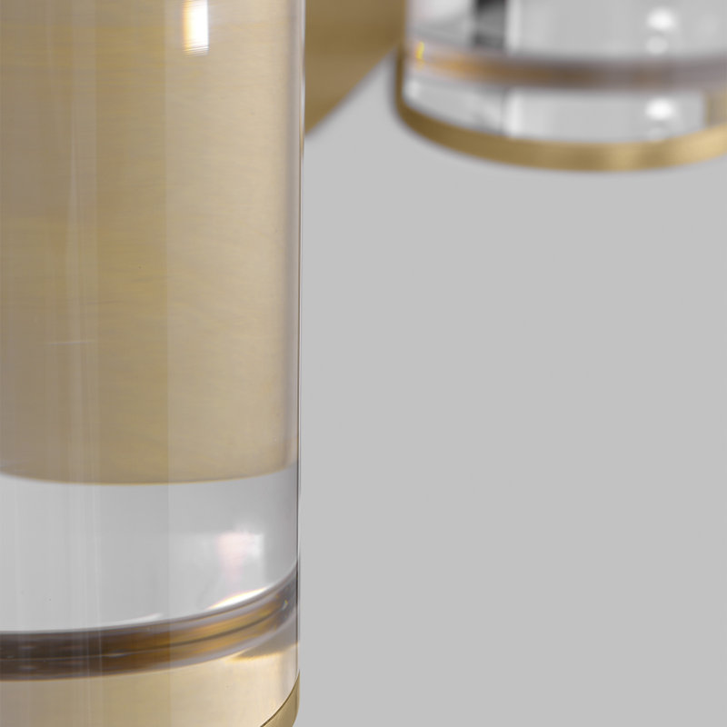 Esfera 3 - Light LED Bath Bar, Natural Brass
