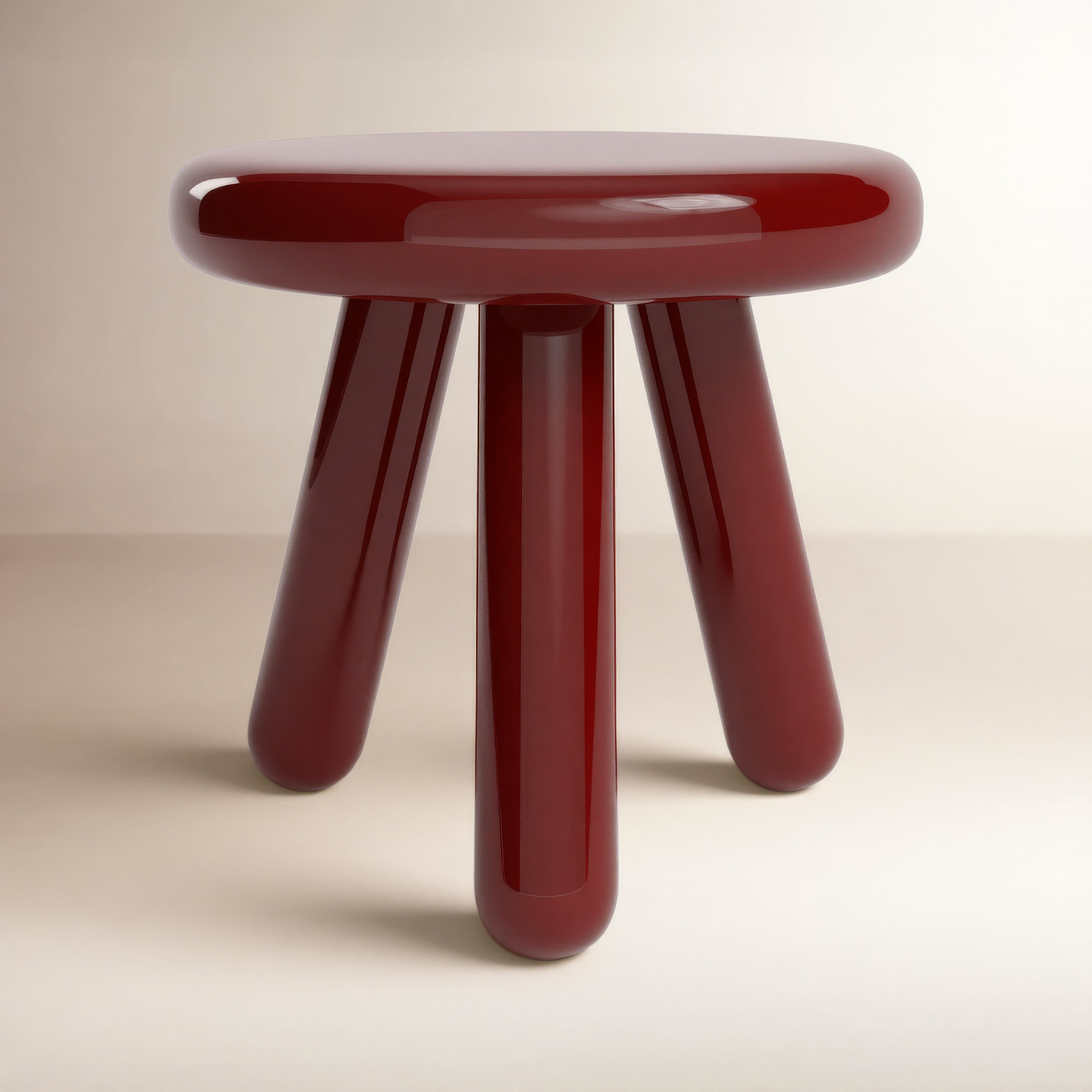 Cerro Accent Table Lacquer, Deep Red