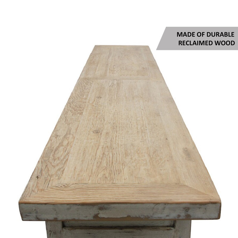 Defranco 91'' W Solid Wood Console Table