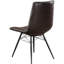 Chaises de salle à manger à dossier brun (4) - Moderne de style Mid-Century avec base à pieds bronze industriel (4)