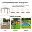 Pavillon de jardin en métal 10 pi x 12 pi avec moustiquaire pour jardins, patio et cour arrière