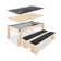 Gosports 7 Ft 3-in-1 Multi Game Pool Table Set with Dining, and Table Tennis Game Includes Storage Bench