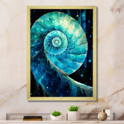 Blue Volcano Spiral Of Lava - Abstract Spirals Wall Art