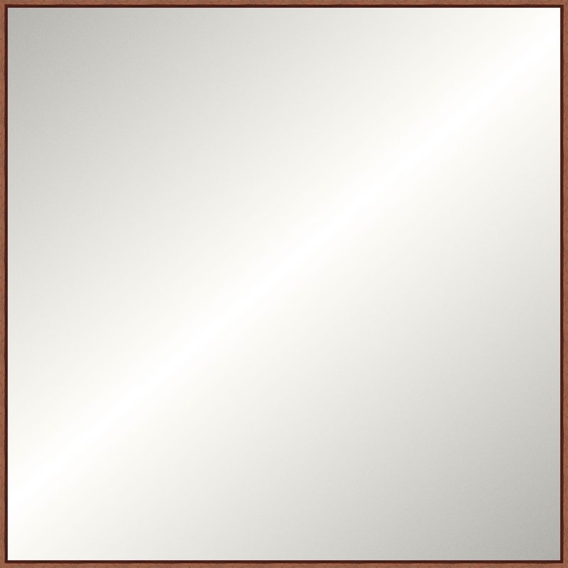 Solid Wood Mirror, Square, Espresso, 49.25" x 49.25"