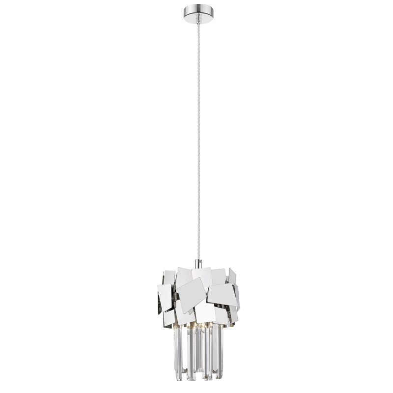 Aztlan 1 - Light Crystal Pendant, Chrome