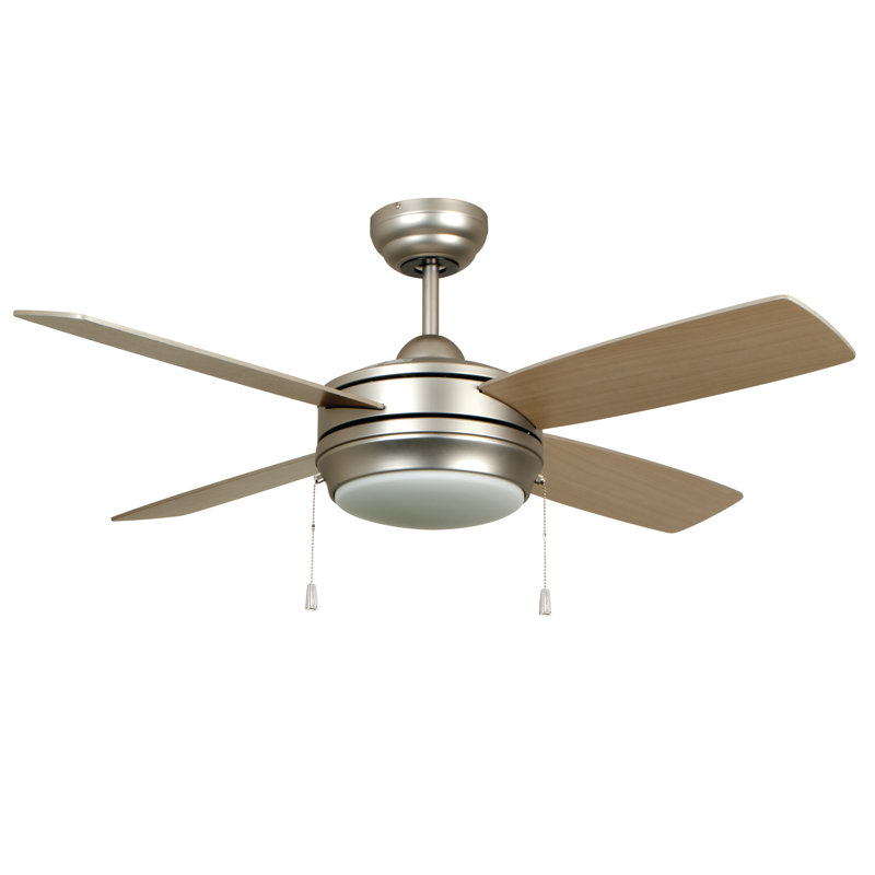 Laval 44'' Ceiling Fan, Brushed Pewter with Matte Silver/Maple Blades