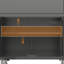 Armoire à outils en métal robuste et durable pour le garage avec roues - Armoire de rangement mobile robuste avec 1 tiroir et 2 portes verrouillables, armoire de rangement à outils roulante, noire et grise
