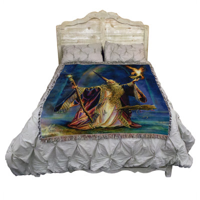 Jeté Pure Country Weavers The Wizard par Myles Pinkney - jeté en tapisserie fantaisie tissé à partir de coton - fabriqué aux États-Unis (72 x 54)