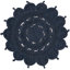 Tapis ovale en jute bleu marine tissé à la machine-101956689