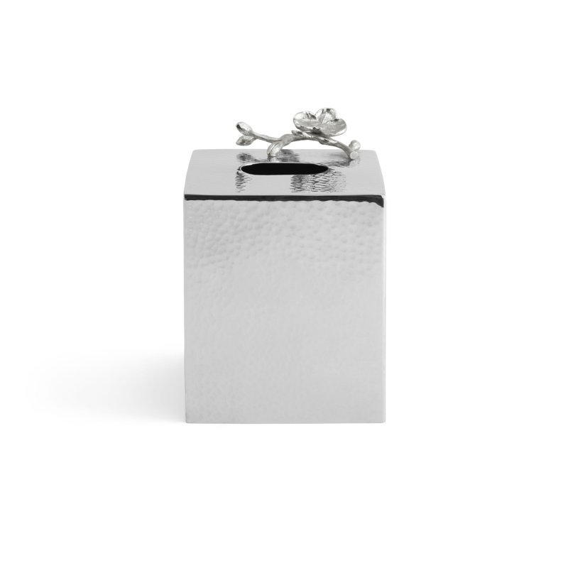 White Orchid Tissue Box Cover