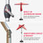 Parasols de terrasse modernes et ajustables, toile en aluminium rouge brique avec manivelle.