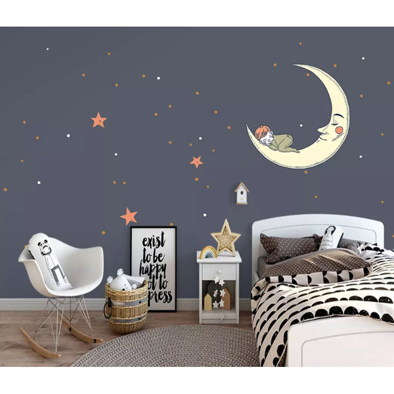 Papier peint amovible Little Little Moon, L 75 po x l 112 po