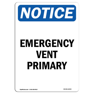 Emergency Vent Primary Sign