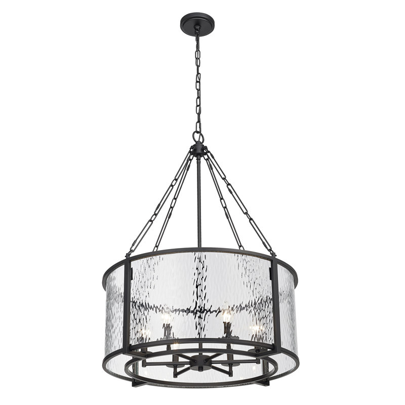 Luminaire suspendu tambour 6 lumières Sercay