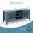 Winston Porter Tv Stand For Tvs Up To 65" With 3-position Adjustable Shelves Tempered Glass Doors-283556530