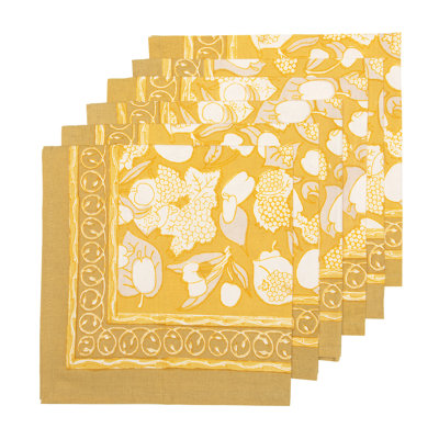 Bryssa 100% Cotton Floral Square Napkin