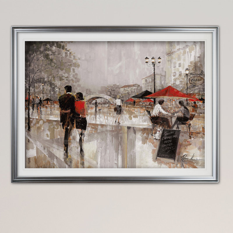 Reproduction sur toile « Charm » Arianie, Impression encadrée avec passe-partout, H 20 po x l 24 po, Argent