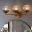 3-Light Bathroom Dimmable Vanity Light，Broken glass design