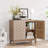 Geometric Design Sideboard With Adjustable Shelves
