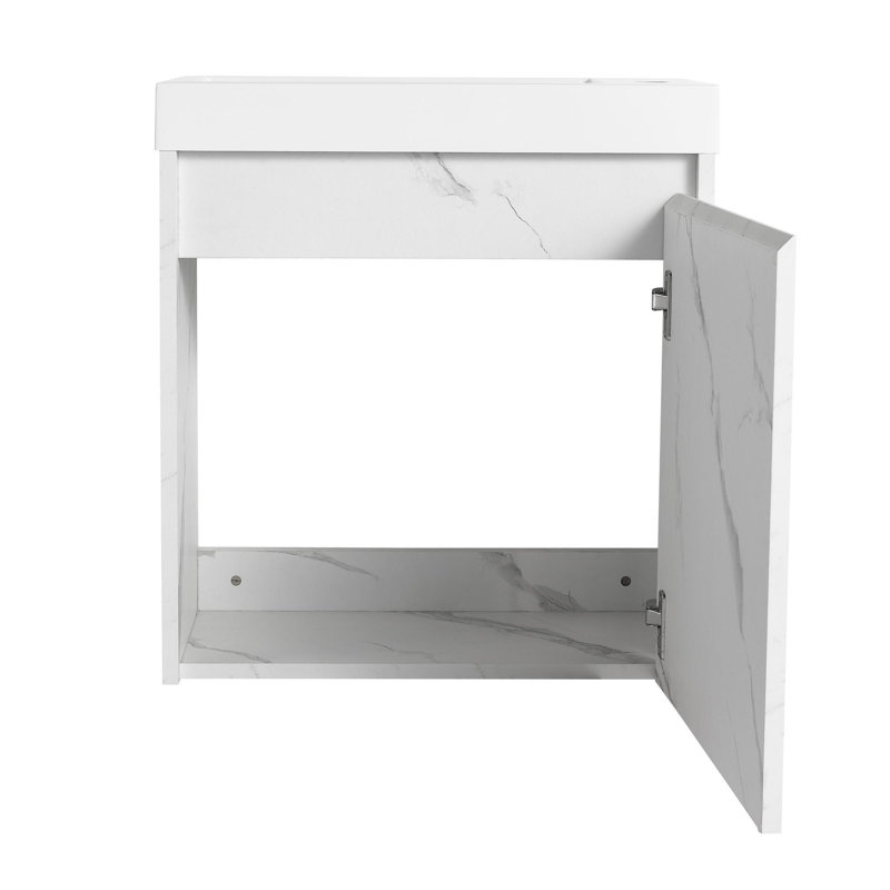 Meuble-lavabo mural de 20 po avec lavabo, parfait pour les petits espaces